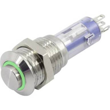 Nyomókapcsoló, TRU COMPONENTS LAS4GQH-11ZE/G/12V/S Nyomókapcsoló, TRU COMPONENTS LAS4GQH-11ZE/G/12V/S