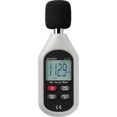 VOLTCRAFT Zajszintmérő SL-10 30 - 130 dB 31.5 Hz - 8 kHz Kalibrált Gyári standard (tanusítvány nélkül) VOLTCRAFT Zajszintmérő SL-10 30 - 130 dB 31.5 Hz - 8 kHz Kalibrált Gyári standard (tanusítvány nélkül)