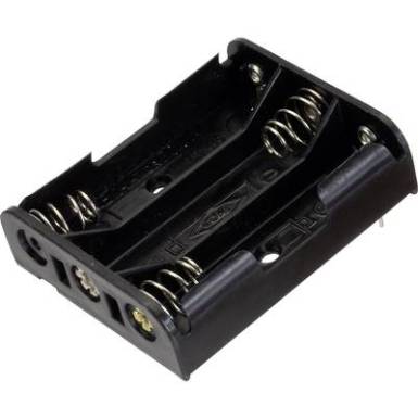 Elemtartó ceruzaelemhez 3x AA, nyákba forrasztható, TRU COMPONENTS BH-331P Elemtartó ceruzaelemhez 3x AA, nyákba forrasztható, TRU COMPONENTS BH-331P