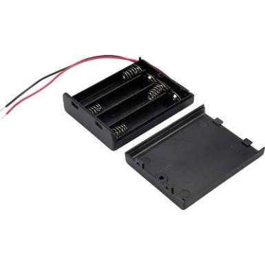 Elemtart&oacute; mikroelemhez 4x AAA, vezet&eacute;kes, TRU COMPONENTS SBH441A