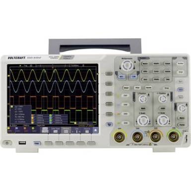 VOLTCRAFT DSO-6104F Digitális oszcilloszkóp 100 MHz 4 csatornás 1 GSa/mp 40000 kpts 8 bit Digitális memória (DSO), Függvénygenerátor VOLTCRAFT DSO-6104F Digitális oszcilloszkóp 100 MHz 4 csatornás 1 GSa/mp 40000 kpts 8 bit Digitális memória (DSO), Függvénygenerátor