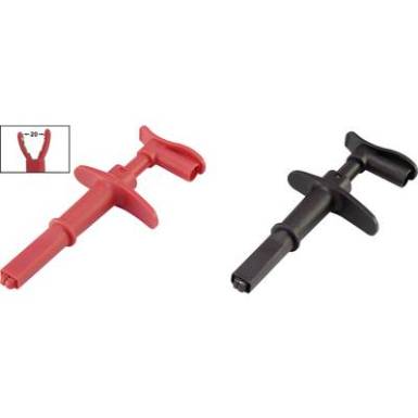Krokodilcsipesz 4 mm-es dugó CAT III 1000 V, CAT IV 600 V Fekete/piros VOLTCRAFT MSK-116 Krokodilcsipesz 4 mm-es dugó CAT III 1000 V, CAT IV 600 V Fekete/piros VOLTCRAFT MSK-116