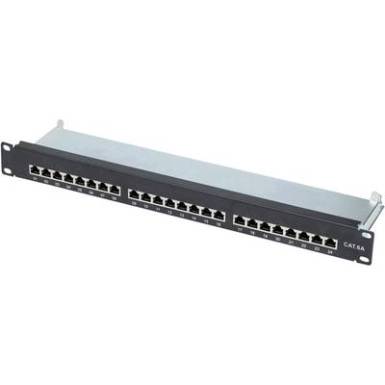 24 port 24 portos patchpanel CAT 6A 48,26 cm (19), renkforce 24 port 24 portos patchpanel CAT 6A 48,26 cm (19), renkforce