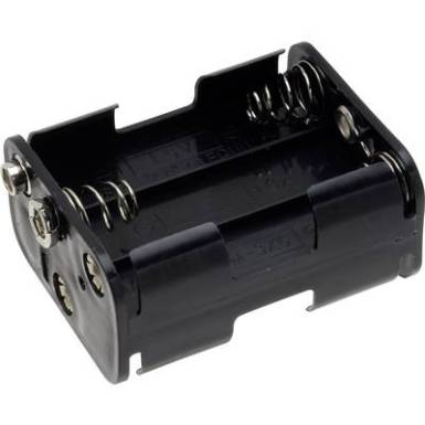 Elemtartó ceruzaelemhez 6x AA, klipszes, TRU COMPONENTS BH-363-1B Elemtartó ceruzaelemhez 6x AA, klipszes, TRU COMPONENTS BH-363-1B