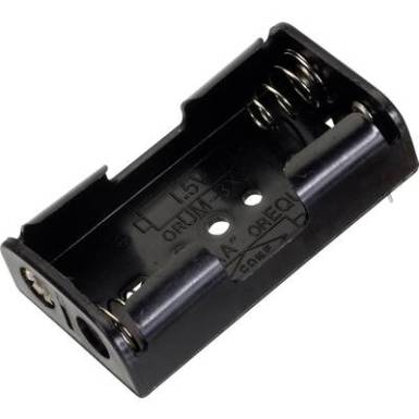 Elemtart&oacute; ceruzaelemhez 2x AA, ny&aacute;kba forraszthat&oacute;, TRU COMPONENTS BH-321-1P