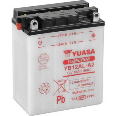 Motorkerékpár elem Yuasa YB12AL-A2 12 V 12.6 Ah A következő modellekhez Motorkerékpárok, Motoros rollerek, Quadok, Jetski, Hómobil, Fűnyíró traktor Motorkerékpár elem Yuasa YB12AL-A2 12 V 12.6 Ah A következő modellekhez Motorkerékpárok, Motoros rollerek, Quadok, Jetski, Hómobil, Fűnyíró traktor