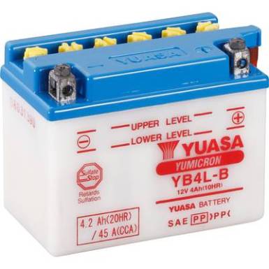 Motorkerékpár elem Yuasa YB4LB DC 12 V 4 Ah A következő modellekhez Motorkerékpárok, Motoros rollerek, Quadok, Jetski, Hómobil, Fűnyíró traktor Motorkerékpár elem Yuasa YB4LB DC 12 V 4 Ah A következő modellekhez Motorkerékpárok, Motoros rollerek, Quadok, Jetski, Hómobil, Fűnyíró traktor