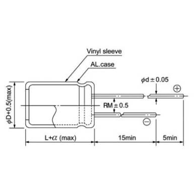 Elektrolit kondenzátor THT, RM 5 mm 100 nF 63 V 20 % ? 10 x 12,5 mm Jamicon TKR101M1JGBCM Elektrolit kondenzátor THT, RM 5 mm 100 nF 63 V 20 % ? 10 x 12,5 mm Jamicon TKR101M1JGBCM
