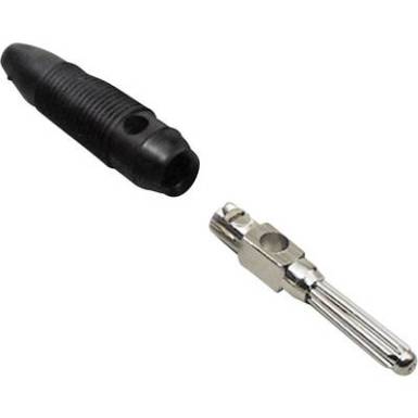 TRU COMPONENTS Banándugó Dugó, egyenes Tű átmérő: 4 mm Fekete 100 db TRU COMPONENTS Banándugó Dugó, egyenes Tű átmérő: 4 mm Fekete 100 db