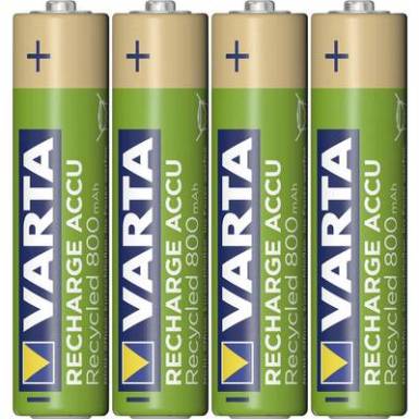 Mikroakku AAA NiMH Varta Recycled Ready to Use 800 mAh 1.2 V 4 db Mikroakku AAA NiMH Varta Recycled Ready to Use 800 mAh 1.2 V 4 db