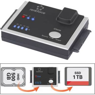 1 részes Merevlemez másoló állomás Renkforce SATA 1 részes Merevlemez másoló állomás Renkforce SATA