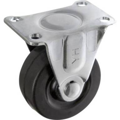 TOOLCRAFT TO-5137890 fix görgő szerelőlappal, gumi 50 mm TOOLCRAFT TO-5137890 fix görgő szerelőlappal, gumi 50 mm