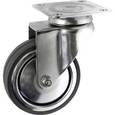 TOOLCRAFT TO-5137911 forgó görgő szerelőlappal, gumi 80 mm TOOLCRAFT TO-5137911 forgó görgő szerelőlappal, gumi 80 mm