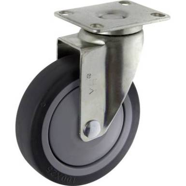 TOOLCRAFT TO-5137917 forgó görgő szerelőlappal TPR 100 mm TOOLCRAFT TO-5137917 forgó görgő szerelőlappal TPR 100 mm
