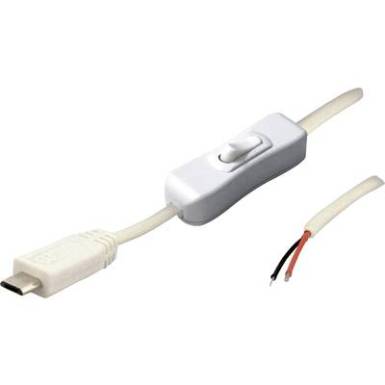 USB csatlakozókábel kapcsolóval Dugó, egyenes 2 pólussal TRU COMPONENTS Tartalom: 1 db USB csatlakozókábel kapcsolóval Dugó, egyenes 2 pólussal TRU COMPONENTS Tartalom: 1 db