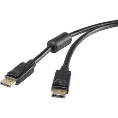 Renkforce Kijelző csatlakoz&oacute; Csatlakoz&oacute;k&aacute;bel [1x DisplayPort dug&oacute; - 1x DisplayPort dug&oacute;] 1 m Fekete