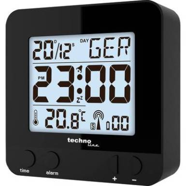 Techno Line WT235 sw Rádiójel vezérlésű Ébresztőóra Fekete Riasztási idők 1 Techno Line WT235 sw Rádiójel vezérlésű Ébresztőóra Fekete Riasztási idők 1