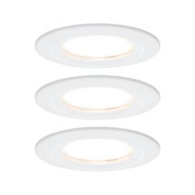 F&uuml;rdőszobai be&eacute;p&iacute;thető l&aacute;mpa 3 r&eacute;szes k&eacute;szlet LED LED 19.5 W IP44 Paulmann Nova Feh&eacute;r (matt)