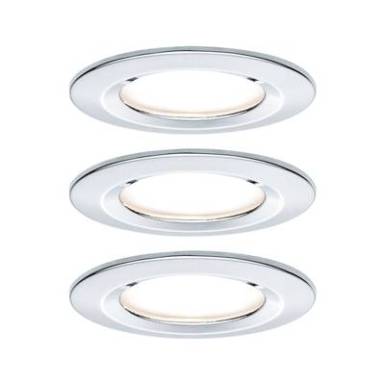 Fürdőszobai beépíthető lámpa 3 részes készlet LED LED 19.5 W IP44 Paulmann Nova Króm (fényes) Fürdőszobai beépíthető lámpa 3 részes készlet LED LED 19.5 W IP44 Paulmann Nova Króm (fényes)