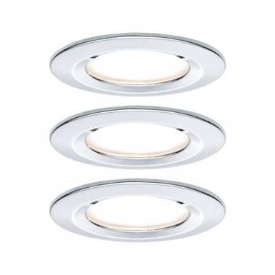Fürdőszobai beépíthető lámpa 3 részes készlet LED LED 19.5 W IP44 Paulmann Nova Króm (fényes) Fürdőszobai beépíthető lámpa 3 részes készlet LED LED 19.5 W IP44 Paulmann Nova Króm (fényes)