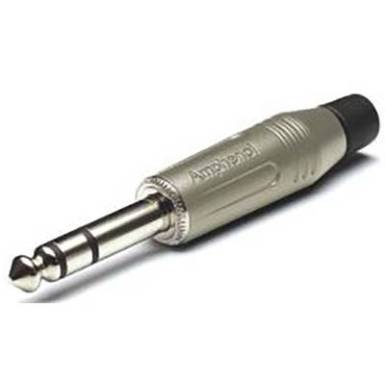 Amphenol Jack csatlakozó, 6,35 mm Dugó, egyenes Pólusszám: 3 Sztereo Ezüst 1 db Amphenol Jack csatlakozó, 6,35 mm Dugó, egyenes Pólusszám: 3 Sztereo Ezüst 1 db