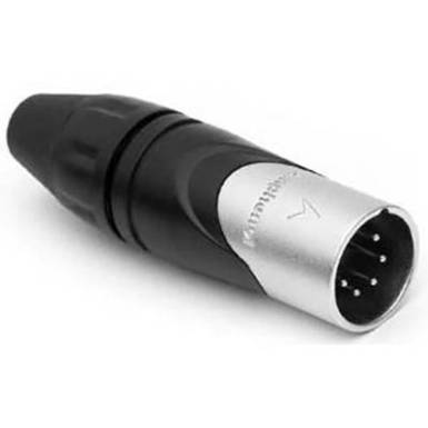 Amphenol XLR csatlakozó Dugó, egyenes Pólusszám: 5 Fekete/ezüst 1 db Amphenol XLR csatlakozó Dugó, egyenes Pólusszám: 5 Fekete/ezüst 1 db