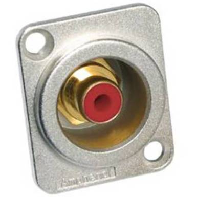 Amphenol RCA csatlakozó Peremes hüvely Pólusszám: 2 Mono Ezüstpiros 1 db Amphenol RCA csatlakozó Peremes hüvely Pólusszám: 2 Mono Ezüstpiros 1 db