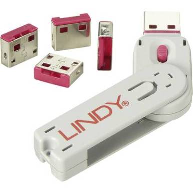 USB port blokkoló Piros LINDY USB-Lock + Key USB port blokkoló Piros LINDY USB-Lock + Key