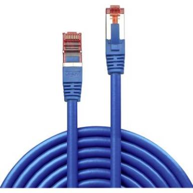 RJ45 H&aacute;l&oacute;zat Csatlakoz&oacute;k&aacute;bel CAT 6 S/FTP 10 m K&eacute;k V&eacute;dővel LINDY
