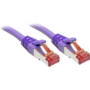 RJ45 H&aacute;l&oacute;zat Csatlakoz&oacute;k&aacute;bel CAT 6 S/FTP 1 m Viola V&eacute;dővel LINDY