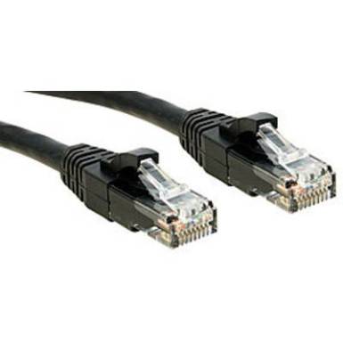 RJ45 Hálózat Csatlakozókábel CAT 6 U/UTP 1 m Fekete Védővel LINDY RJ45 Hálózat Csatlakozókábel CAT 6 U/UTP 1 m Fekete Védővel LINDY