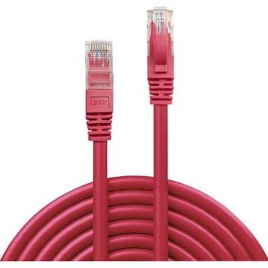 RJ45 Hálózat Csatlakozókábel CAT 6 U/UTP 5 m Piros Védővel LINDY RJ45 Hálózat Csatlakozókábel CAT 6 U/UTP 5 m Piros Védővel LINDY