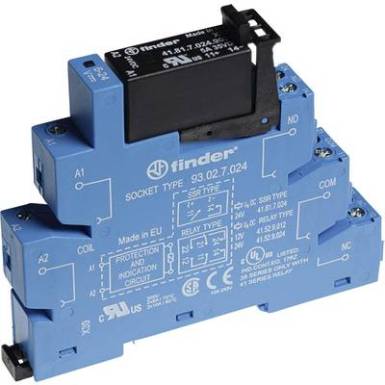 Finder SSR csatoló relé 1 db 38.31.7.024.9024 Kapcsolási feszültség (max.): 35 V/DC Finder SSR csatoló relé 1 db 38.31.7.024.9024 Kapcsolási feszültség (max.): 35 V/DC
