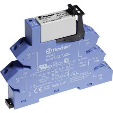 Csatoló relé 1 db 24 V/DC, 24 V/AC 8 A 2 váltó Finder 38.62.0.024.0060 Csatoló relé 1 db 24 V/DC, 24 V/AC 8 A 2 váltó Finder 38.62.0.024.0060