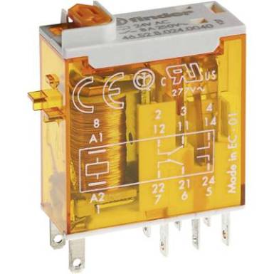Finder 46.52.8.230.0040 Dugaszrelé 230 V/AC 8 A 2 váltó 1 db Finder 46.52.8.230.0040 Dugaszrelé 230 V/AC 8 A 2 váltó 1 db