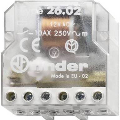 Áramlöket kapcsoló 1 db Finder 26.08.8.230.0000 2 záró 230 V/AC 10 A 2500 VA Áramlöket kapcsoló 1 db Finder 26.08.8.230.0000 2 záró 230 V/AC 10 A 2500 VA