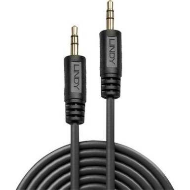 Jack Audio Csatlakoz&oacute;k&aacute;bel [1x Jack dug&oacute;, 3,5 mm-es - 1x Jack dug&oacute;, 3,5 mm-es] 0.25 m Fekete LINDY