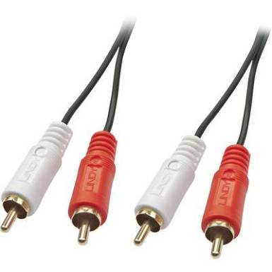 RCA Audio Csatlakoz&oacute;k&aacute;bel [2x RCA dug&oacute; - 2x RCA dug&oacute;] 3 m Fekete LINDY