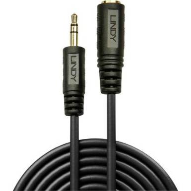 Jack Audio Hosszabb&iacute;t&oacute;k&aacute;bel [1x Jack dug&oacute;, 3,5 mm-es - 1x Jack alj, 3,5 mm-es] 2 m Fekete LINDY