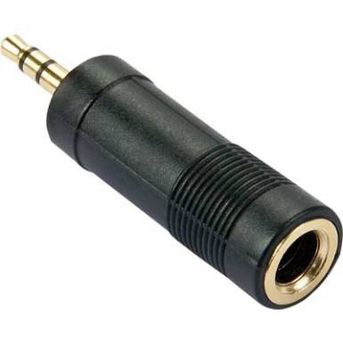 LINDY Jack Audio &Aacute;talak&iacute;t&oacute; [1x Jack dug&oacute;, 3,5 mm-es - 1x Jack alj, 6,35 mm-es] Fekete