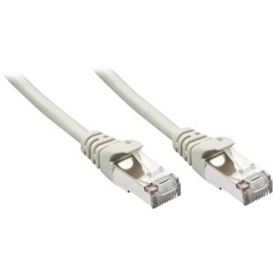 LINDY RJ45 H&aacute;l&oacute;zat Csatlakoz&oacute;k&aacute;bel CAT 5e F/UTP 3 m Sz&uuml;rke V&eacute;dővel(50 db)