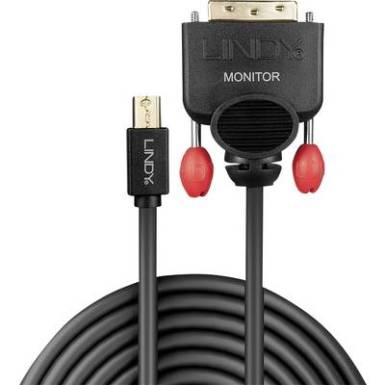 LINDY Kijelző csatlakoz&oacute; / DVI Csatlakoz&oacute;k&aacute;bel [1x Mini DisplayPort dug&oacute; - 1x DVI dug&oacute;, 18+1 p&oacute;lus&uacute;] 2 m Fekete