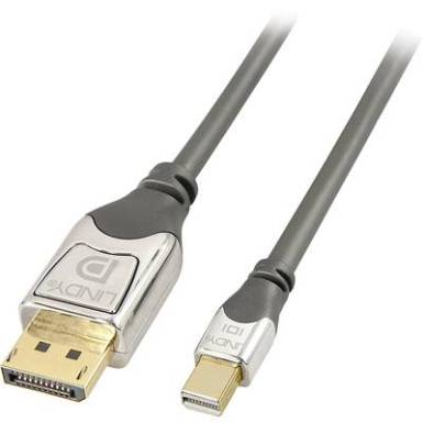 LINDY Kijelző csatlakoz&oacute; Csatlakoz&oacute;k&aacute;bel [1x DisplayPort dug&oacute; - 1x Mini DisplayPort dug&oacute;] 0.5 m Sz&uuml;rke