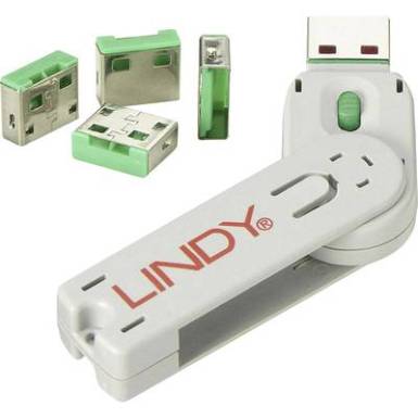 USB port blokkoló Zöld LINDY USB-Lock + Key USB port blokkoló Zöld LINDY USB-Lock + Key
