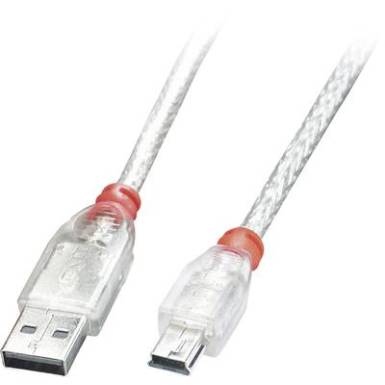 LINDY USB 2.0 Csatlakoz&oacute;k&aacute;bel [1x USB 2.0 dug&oacute;, A t&iacute;pus - 1x USB 2.0 dug&oacute;, mini B t&iacute;pus] 0.2 m &Aacute;tl&aacute;tsz&oacute;