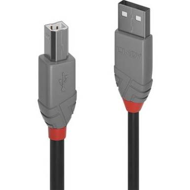 LINDY USB 2.0 Csatlakoz&oacute;k&aacute;bel [1x USB 2.0 dug&oacute;, A t&iacute;pus - 1x USB 2.0 dug&oacute;, B t&iacute;pus] 10 m Fekete