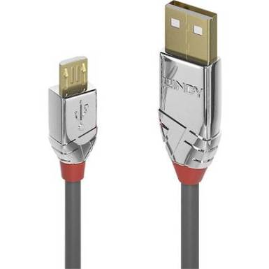 LINDY USB 2.0 Csatlakoz&oacute;k&aacute;bel [1x USB 2.0 dug&oacute;, A t&iacute;pus - 1x USB 2.0 dug&oacute;, mikro B t&iacute;pus] 0.5 m Sz&uuml;rke