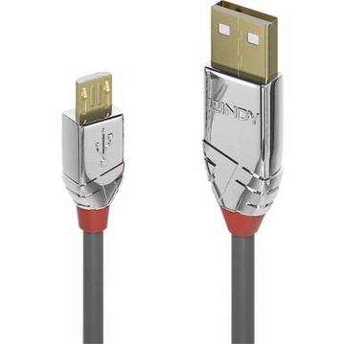 LINDY USB 2.0 Csatlakoz&oacute;k&aacute;bel [1x USB 2.0 dug&oacute;, A t&iacute;pus - 1x USB 2.0 dug&oacute;, mikro B t&iacute;pus] 1 m Sz&uuml;rke