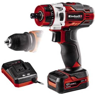 Einhell TE-CD 18/40 Li-Solo TE-CD 12/1 X-Li (1x2,0Ah) Akkus fúrócsavarozó 12 V 2000 mAh Lítiumion Akkuval, Hordtáskával Einhell TE-CD 18/40 Li-Solo TE-CD 12/1 X-Li (1x2,0Ah) Akkus fúrócsavarozó 12 V 2000 mAh Lítiumion Akkuval, Hordtáskával