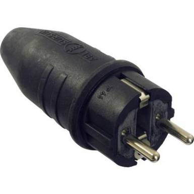 as - Schwabe 61412 Védőérintkezős dugó Tömör gumi 230 V Fekete IP44 as - Schwabe 61412 Védőérintkezős dugó Tömör gumi 230 V Fekete IP44